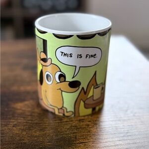 Dog Cartoon Ceramic Mug - Multicolor